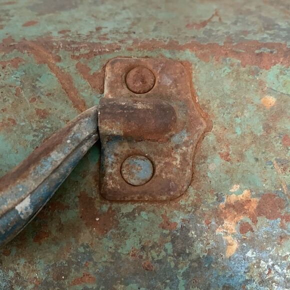 Vintage Distressed And  Rusty Toolbox 
Rustic Farm Industrial Decor - Picture 9 of 16